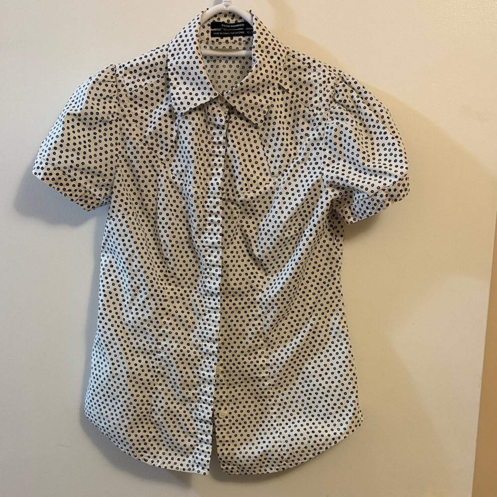 Club Monaco short sleeve blouse size XS